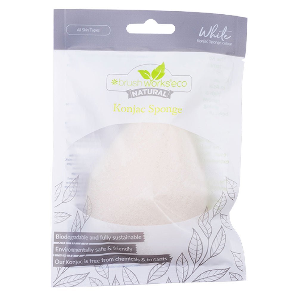 Brushworks Konjak Sponge For Mixed Skin (white)