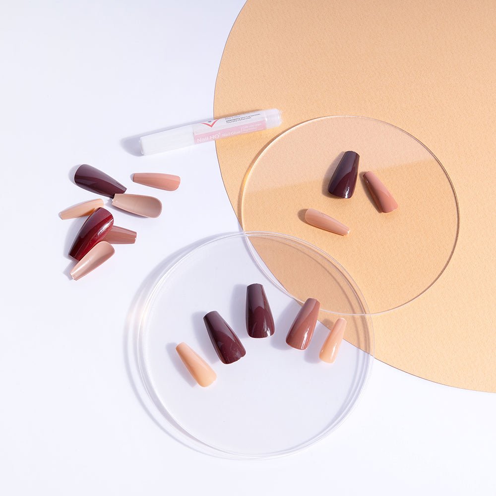 HQ Mixed Nude Acrylic Nails