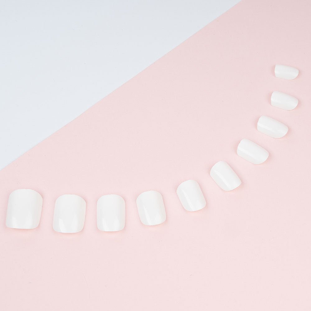 Invogue White Square Acrylic Nails