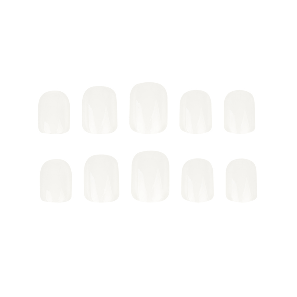 HQ Square White Acrylic Nails
