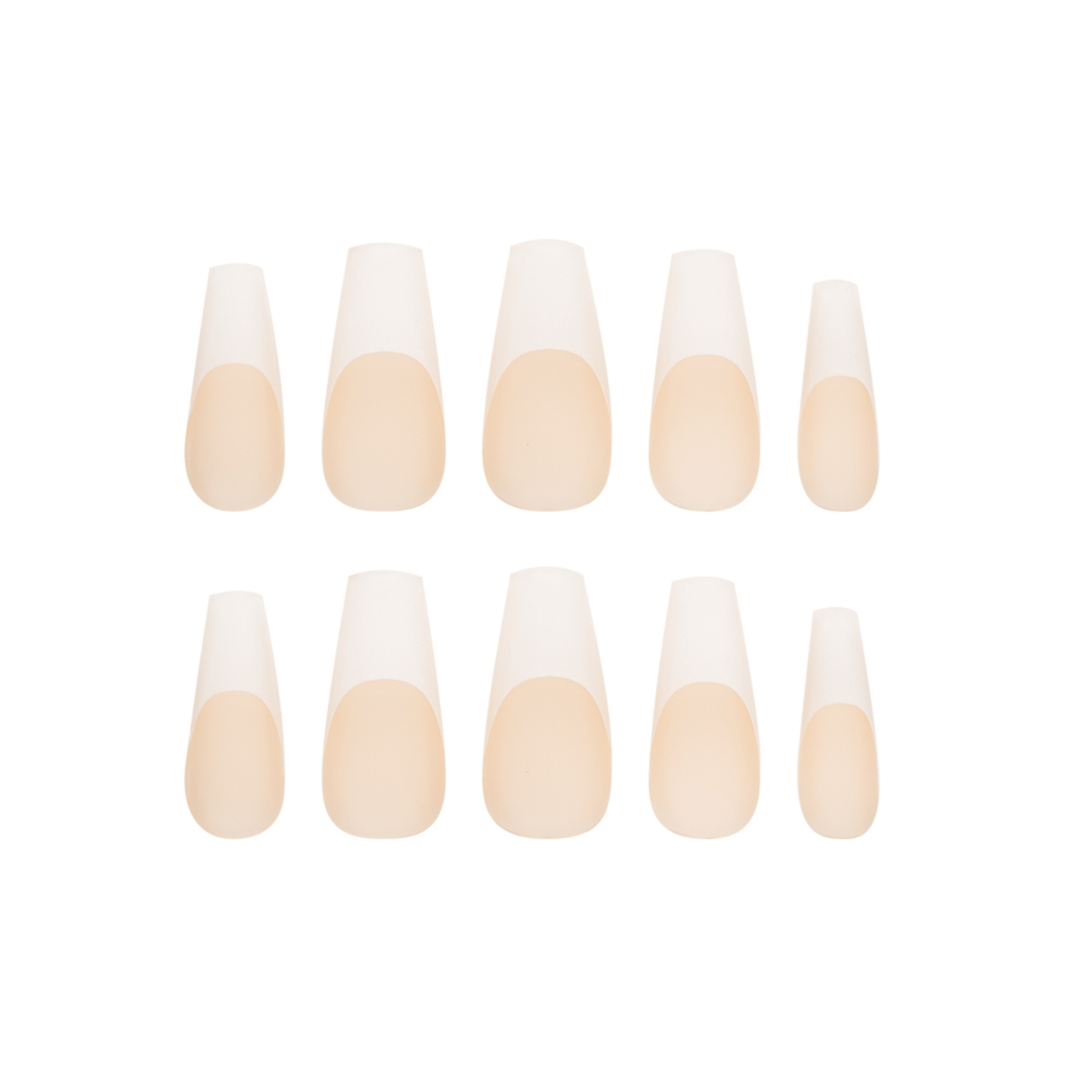HQ Longe Coffine French Acrylic Nails