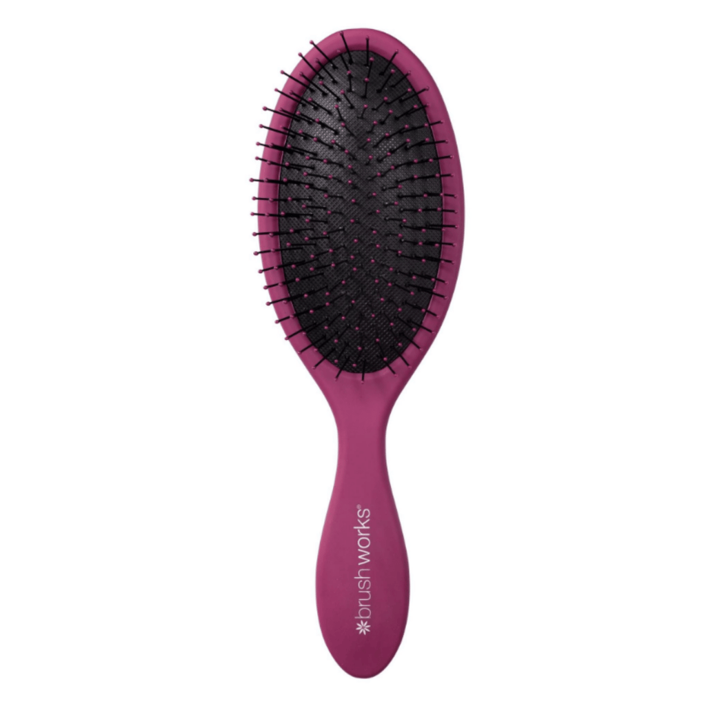 Brushworks  Oval Detangling Hair Brush-Pink