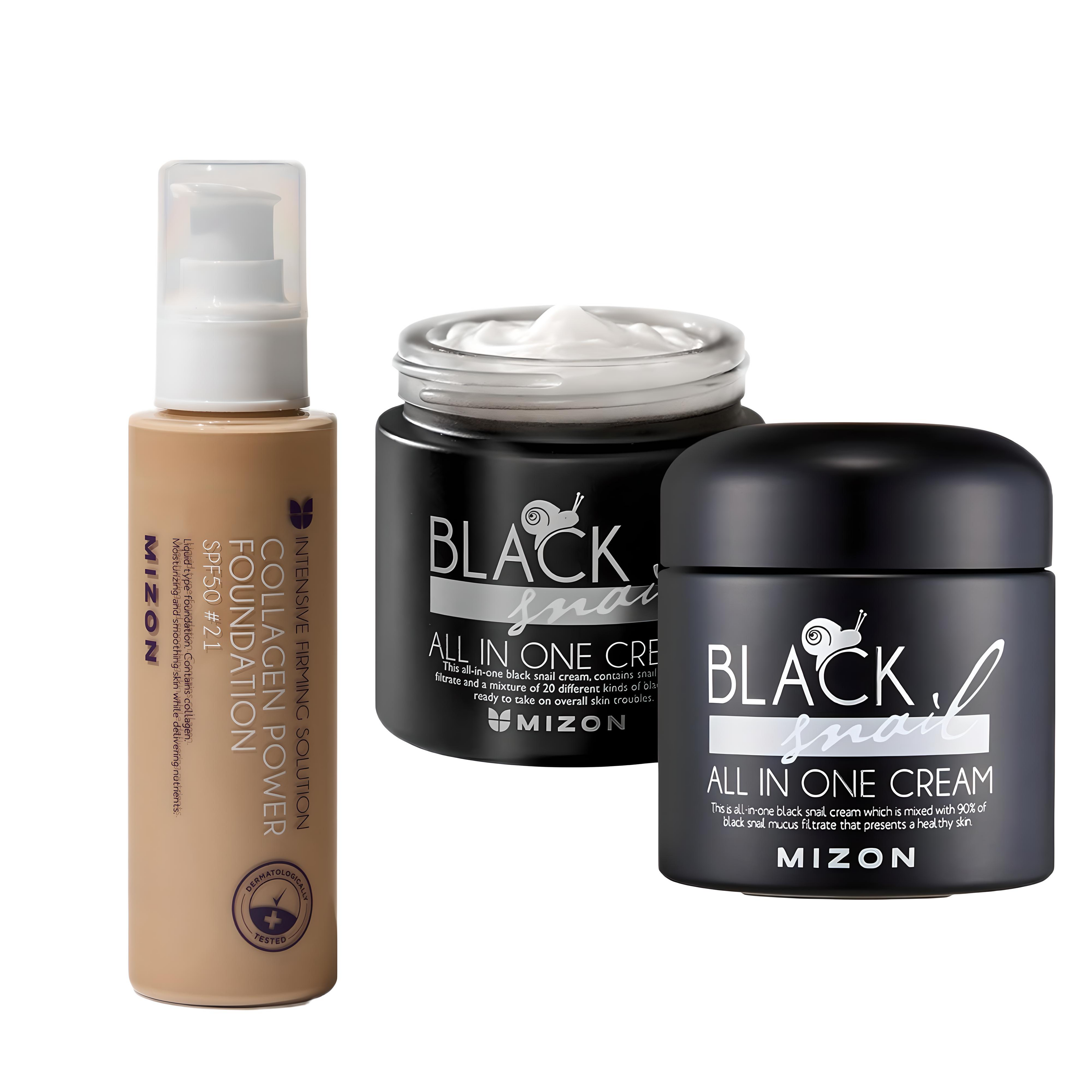 Collagen Foundation & Black snail Cream