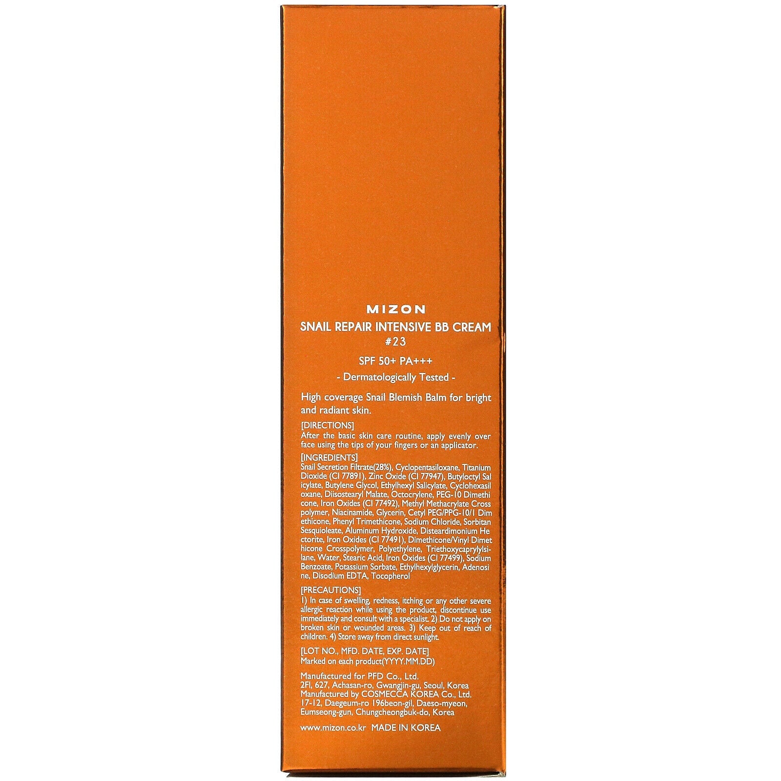Mizon Snail BB Cream #23 spf 50